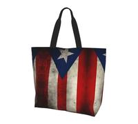 QAZWZML Red Birds Fauna Wild Imprimée Sac de courses grande capacité Sac à main et sac à bandoulière pour femme Essentiel pour les trajets et les courses, Papier peint Drapeau Porto Rico, Taille