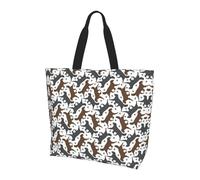 QAZWZML Sac à bandoulière à motif loups hurlant dans les aurores boréales, organiseur de courses, adapté pour les voyages, la salle de sport et les déplacements., Trotting Patte plate Retrievers