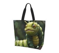 QAZWZML Sac à bandoulière avec lignes colorées, sac de rangement pour les voyages, les voyages d'affaires et les voyages à la plage, Caterpillar drôle, Taille unique