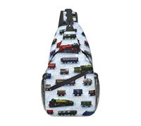 QAZWZML Sac à bandoulière en forme de train de voitures pour homme, adapté pour le fitness, le cyclisme et les voyages quotidiens