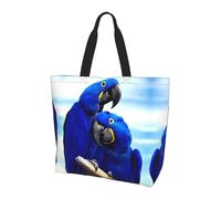QAZWZML Sac à bandoulière motif pigeon de dessin animé, sac de rangement pour les voyages, les voyages d'affaires et les voyages à la plage, Perroquet bleu à câliner., Taille unique