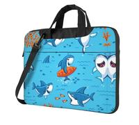 QAZWZML Sac à bandoulière pour ordinateur portable avec imprimé baleine sous-marine, convient pour les voyages et une utilisation quotidienne, Noir , 13 inch