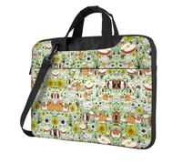 QAZWZML Sac à bandoulière pour ordinateur portable avec motif cochon d'Inde, peut être porté comme un sac à bandoulière, Noir , 13 inch