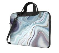 QAZWZML Sac à bandoulière pour ordinateur portable imprimé mural marbré adapté pour les voyages et une utilisation quotidienne, Noir , 13 inch