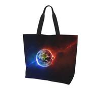 QAZWZML Sac à main à bandoulière pour femme Motif train à vapeur Grande capacité Sac à main Sac à main Sac à bandoulière indispensable pour les trajets et le shopping, Space Planet Earth, Taille