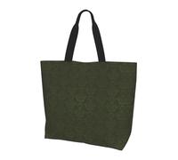 QAZWZML Sac à main et sac à bandoulière pour femme Motif carte du monde abstrait Grande capacité, Motif floral vert chasseur, Taille unique