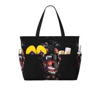 QAZWZML Sac de piscine pliable de grande capacité - Sac fourre-tout de plage imprimé Rottweiler Dog Art - Convient pour le shopping, les déménagements et les vacances