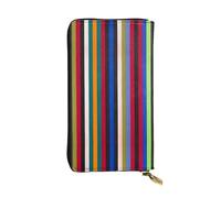 QAZWZML Sac de rangement à rayures colorées, longue pochette, sac pour téléphone portable et compartiment pour carte d'identité adapté pour les voyages et un usage quotidien