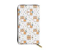 QAZWZML Sac de rangement Corgi pour pièces de monnaie, pochette longue, sac pour téléphone portable et compartiment pour carte d'identité adapté pour les voyages et un usage quotidien