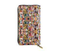 QAZWZML Sac de rangement pour pièces de monnaie avec lettres et chiffres, pochette longue, sac pour téléphone portable et compartiment pour carte d'identité adapté pour les voyages et un usage