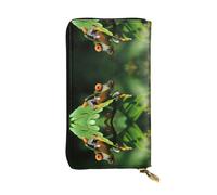 QAZWZML Sac de rangement pour pièces de monnaie Motif grenouille de la paix, pochette longue, sac pour téléphone portable et compartiment pour carte d'identité sont adaptés pour les voyages et une