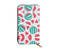 QAZWZML Sac de rangement pour pièces de monnaie motif pastèque, longue pochette, sac pour téléphone portable et compartiment pour carte d'identité adapté pour les voyages et un usage quotidien