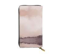 QAZWZML Sac de rangement pour pièces de monnaie rose pâle et noir, longue pochette, sac pour téléphone portable et compartiment pour carte d'identité adapté pour les voyages et un usage quotidien