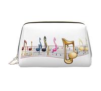 QAZWZML Sac de rangement pour produits cosmétiques avec notes de musique dansantes colorées - Idéal pour les voyages d'affaires et les vacances