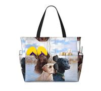 QAZWZML Sac de voyage à motif Labrador Retrievers, sac de rangement de grande capacité, adapté pour le camping, la salle de sport et les voyages.