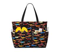 QAZWZML Sac de voyage à motif teckel I Love My Dog, sac de rangement de grande capacité, adapté pour le camping, la salle de sport et les voyages.