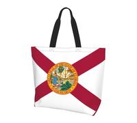 QAZWZML Sac fourre-tout imprimé drapeau de l'Islande, sac à bandoulière organisateur, adapté pour les voyages, le yoga et le shopping., Drapeau de la Floride, One Size