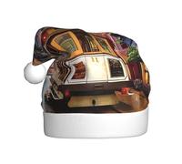 QAZWZML San Francisco Chapeaux décoratifs de Noël imprimés pour adultes, fournitures de fête pour hommes et femmes