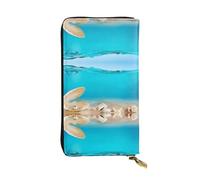 QAZWZML Sea PearlPrinted Clutch, Unisex Long Wallet, Coin Storage Bag Suitable for Travel and Daily Use