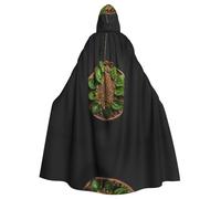 QAZWZML Seeds of Innovation Cape à capuche festive imprimée pour Halloween adulte Cape à capuche sans fermeture éclair Convient pour les fêtes de vacances et le cosplay