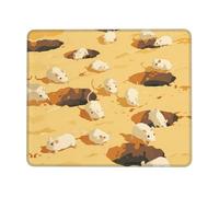 QAZWZML Souris à la recherche de nourriture, tapis de souris de bureau imprimé, tapis de souris de jeu de bureau adapté pour le bureau et les jeux 20,1 x 24,1 cm