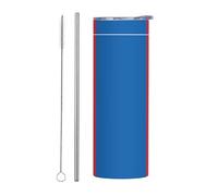 QAZWZML Tasse de voyage en acier inoxydable avec motif drapeau de la Mongolie avec un corps droit imprimé, adapté pour les boissons chaudes et froides