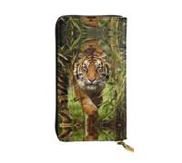 QAZWZML Tiger in The JunglePrinted Clutch, Unisex Long Wallet, Coin Storage Bag Suitable for Travel and Daily Use