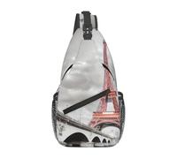 QAZWZML Tower Paris Sac à bandoulière à motif pour homme, convient pour le fitness, le cyclisme et les voyages quotidiens