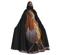 QAZWZML Un petit oiseau. Cette longue cape à capuche à motif est chaude et adaptée pour les fêtes de vacances, les fêtes costumées ou les rassemblements.