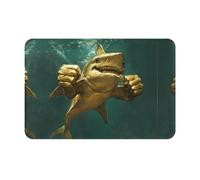 QAZWZML Uubnkaa Tapis de bienvenue Thumbs Up - 40,6 x 61 cm - Tapis absorbant pour porte de salle de bain et cuisine