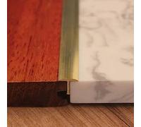 QAZXDRFG Bande de Transition en Laiton pour Sol, moulure en T pour Bordure de Moquette, seuil de Sol stratifié pour Moquette et carrelage, Joint de Sol Vinyle et Bois (Taille : 10 mm)