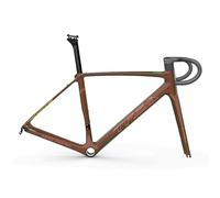 QAZXDRFG Cadre de vélo Gravel en Fibre de Carbone, Cadre de vélo de Piste en Fibre de Carbone, Cadre de vélo de Route Tout-Terrain, Cadre de vélo à rétropédalage, acheminement Interne (Rouge, 51 cm)