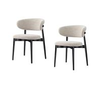 QAZXDRFG Lot de 2 chaises de salle à manger avec dossier rembourré, design ergonomique, grande capacité de charge, facile à installer, adaptées à une variété de scénarios, noir, 21,3 x 21,3 x 29,9
