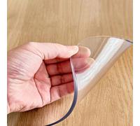 QAZXDRFG Nappe rectangulaire imperméable 150 x 200 cm, Transparente, carrée, Coins arrondis, épaisseur 2 mm, pour Cuisine, Chambre et Salon