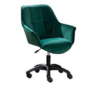 QAZXDRFG Swivel Room Chair Swivel Desk Chair Velvet Ergonomic Computer Gaming Chair, Swivel Task Chair with Black Nylon Feet, Height Adjustable Desk Chair for Home Office for Home Office Chair(Green)