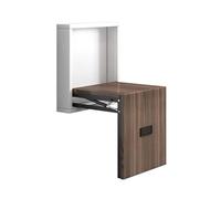 QAZXDRFG Tabouret d'entrée pliable à fixation murale, invisible, pour couloir, robuste, économise de l'espace, convient pour le hall d'entrée, noyer, 40 x 8,4 x 44,7 cm