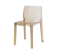 QAZXDRFG Tabourets Hauts empilables Transparents pour intérieur, Bar, café, réunions de Famille, Salon (Couleur : Ambre, Taille : 2 pièces)