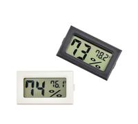 QAZXSEMUI Mini thermomètre-hygromètre numérique LCD for l'intérieur, avec capteur de température et d'humidité(Black-c)