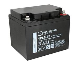 QBatteries 12LS-45 Batterie au Plomb Non tissée AGM VRLA avec VDS 12 V 45 Ah