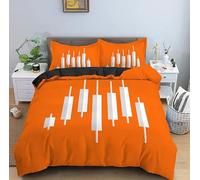 QBIDCSX Housse de Couette 200x200 Adulte Enfant Piano Parure de Lit 1 Personnes en Microfibre, Ensemble de Literie avec 1 Housse de Couette et 2 Taie d'oreiller 65x65 cm