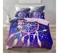 QBIDCSX Parure de Lit 220X240 Ado Adulte Filet Housse de Couette 2 Personnes avec Fermeture Éclair Doux Respirant Microfibre Housse de Couette et 2 Taie d'oreiller 65x65 cm