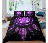 QBIDCSX Parure de Lit 220X240 Ado Adulte Filet Housse de Couette 2 Personnes avec Fermeture Éclair Doux Respirant Microfibre Housse de Couette et 2 Taie d'oreiller 65x65 cm