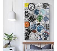 QBIREX Montres de luxe, décoration murale sur toile pour chambre à coucher, salon, enfants, filles, garçons, fête d'anniversaire, cadeau, 20 x 30 cm