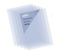 QBIX Lot de 10 feuilles de pochoir en plastique transparent de 0,2 mm A5 pour loisirs créatifs