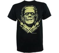 QBKCLP Boris Karloff Men's Frankenstein Bolts Glow in Dark T-T-Shirts à Manches Courtes(X-Large)