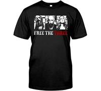 QBKCLP Casein Akimiva Free The Three 3 from Hell T T-Shirts à Manches Courtes Free The Three Rob Zombie T T-Shirts à Manches Courtes Black (XX-Large)