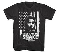 QBKCLP Escape from New York Men's T T-Shirts à Manches Courtes Snake Plissken USA Flag Stars Kurt Russell Black(Small)