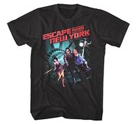 QBKCLP Escape from New York Snake Plisken Men's T T-Shirts à Manches Courtes Comic Escape Kurt Russell Movie Black(Large)
