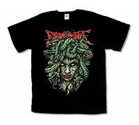 QBKCLP Escape The Fate Medusa T-T-Shirts à Manches Courtes für Herren und Damen, 100% Baumwolle, SchwarzWei, Gelb, Schwarz, Rot, Farbe10, XL Black(Medium)