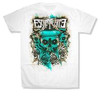 QBKCLP Escape The Fate Roses Skulls White T T-Shirts à Manches Courtes New White(XX-Large)